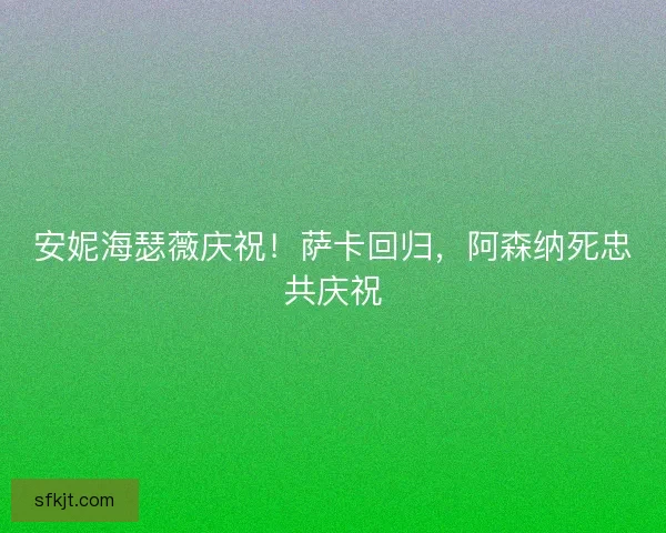 安妮海瑟薇庆祝！萨卡回归，阿森纳死忠共庆祝