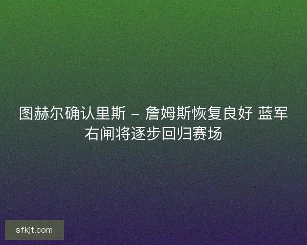 图赫尔确认里斯 - 詹姆斯恢复良好 蓝军右闸将逐步回归赛场